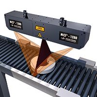 Bauteil-Scan mit einem MCS-3D-Kompaktsensor mit Dual-Head-Sensor